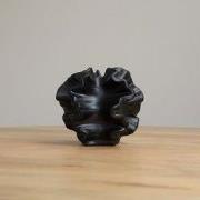 QUVIO Zwarte vaas – Keramiek –  – 15x15x16 cm - Zwart