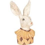 Clayre & Eef Beeld Konijn 24 cm Beige Geel Polyresin Woonaccessoires