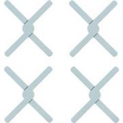 Krumble Opvouwbare siliconen pannenonderzetter - Blauw - Set van 4