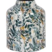Clayre & Eef Vaas Ø 18x21 cm Beige Grijs Metaal Bloemen
