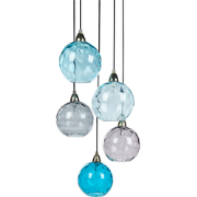 Beliani PABELLON - Hanglamp-Blauw-Glas