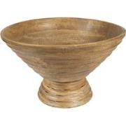 Clayre & Eef Decoratie schaal  Ø 30x20 cm Bruin Hout Fruitschaal