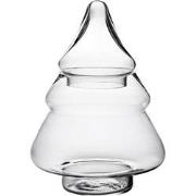 Clayre & Eef Voorraadpot Deksel Kerstboom Ø 13x29 cm Glas Voorraadbus