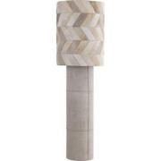 PTMD Joanne Beige Suede Floor Lamp Patch Cowhair Shade