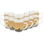 OTIX Theeglazen met Oor - Theemok - Theetassen - 12 Stuks - 340ml - Gl...