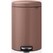 NewIcon Pedaalemmer, 20 liter, kunststof binnenemmer - Satin Taupe