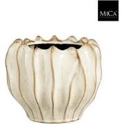 Mica Decorations Bloempot Thom - 23.5x23.5x19 cm - Keramiek - Gebroken...