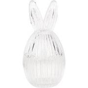 Clayre & Eef Glazen potje Ei Ø 9x17 cm Transparant Glas