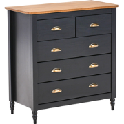 Beliani SHILLINGTON - Commode-Zwart-Dennenhout