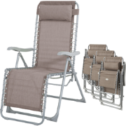 HESPERIDE HIXA Tuinstoelen - Ligstoel - set van 4 - Campingstoel - Str...