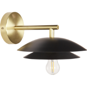 Beliani LASOLO - Muurlamp-Zwart-Staal