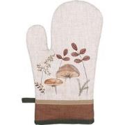 Clayre & Eef Ovenwant 18x30 cm Beige Katoen Paddenstoelen