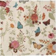 Clayre & Eef Servetten Papier Set van 20 33x33 cm Beige Bloemen