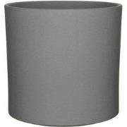 Mica Decorations era ronde bloempot grijs mat maat in cm: 31 x 32,5