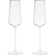 Riviera Maison Champagneglas, Gouden rand, Bewerktglas - Les Saisies B...