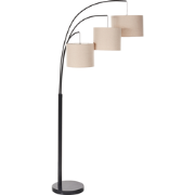 Beliani CARONI - Staande lamp-Beige-IJzer, Linnen