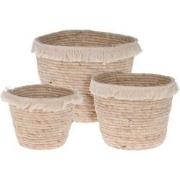 Mandenset rond, set 3dlg, met
