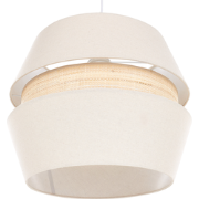Beliani ATOYAC - Hanglamp-Beige-Kunstlinnen
