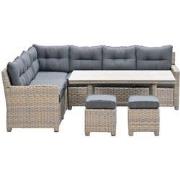 Garden Impressions Alaska lounge dining set 5-delig links - light teak...