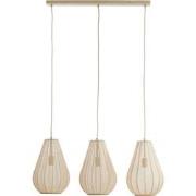 Light & Living - hanglamp - Itela - beige - textiel - grote eettafella...