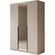 Meubella Kledingkast Sabre - Beige - 150 cm - Met spiegel