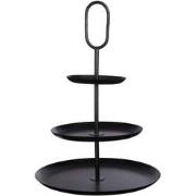 Mica Decorations Rama Ronde Etagère - H55 x Ø38 cm - Ijzer - Zwart