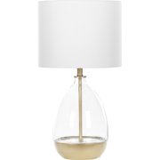 Beliani OKARI - Tafellamp-Wit-Glas