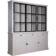 Lunel Vitrinekast van Metaal met 2x3 Deuren en 3 Laden – Ashford & Co