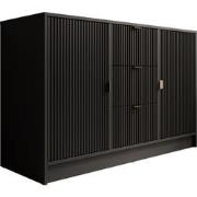 Meubella Dressoir Tavares - Zwart - 118 cm