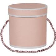 Clayre & Eef Geschenkdoos Ø 12x12 cm Roze Karton Rond