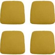 Madison -  Zitkussen Wicker Panama mustard - Ca. 48x48 cm - Set van 4