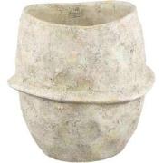 PTMD Bloempot Haania - 40x40x40 cm - Cement - Beige