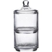 Clayre & Eef Voorraadpot Deksel  Ø 10x21 cm Glas Rond Hart Happy thing...