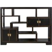 Fine Asianliving Chinese Boekenkast Open Kast Onyx Zwart - Orientique