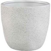 PTMD Bloempot Anaraa - 18x18x16 cm - Keramiek - Wit