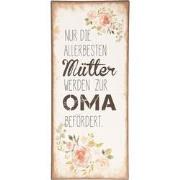 Clayre & Eef Tekstbord  13x30 cm Beige Metaal Rechthoek Wandbord