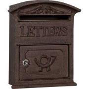 Clayre & Eef Brievenbus 27x9x31 cm Bruin Metaal