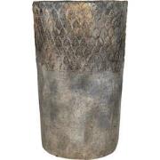 Clayre & Eef Bloempot  Ø 24x39 cm Grijs Steen Rond Bloempot binnen