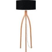 Vloerlamp Annapurna - Zwart/Bamboe - Ø60cm
