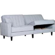 Zydante® Sofabed Lisboa - Zilver - 214x85x90 cm