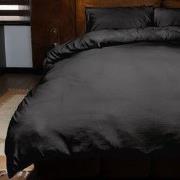 Zydante® Dekbedovertrek Emboss Crocodile 200x220 cm - Zwart - met 2 Ku...