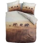 100% Microvezel dekbedovertrekset Terra Plains Elephant - 140x200/220 ...