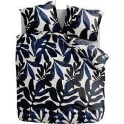 Microvezel Dekbedovertrekset Painted Leafs - Blauw - 140x220 + 1*60x70...