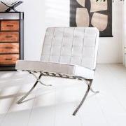 Design fauteuil wit premium leer Expo