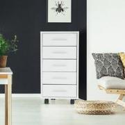 ML-Design verrijdbare ladebak wit, met 5 laden, 33x38x63,5 cm, gemaakt...