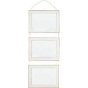 QUVIO Fotolijst wandmontage voor drie foto's - groot -  Hout