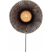 Wandlamp Kalimantan - Bamboe/Zwart - Ø44cm