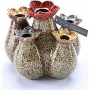 Villa Pottery  Groene bloemenvaas Flowerfield - 20,5x15xH18