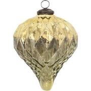 Clayre & Eef Kerstbal  Ø 13 cm Goudkleurig Glas Kerstdecoratie