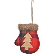 Clayre & Eef Kersthanger Wanten 10 cm Rood Synthetisch Kerstboomversie...